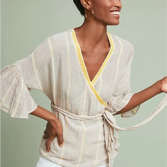 Maeve for Anthropologie Visby Wrap Blouse | Size Small - Picture 1 of 7